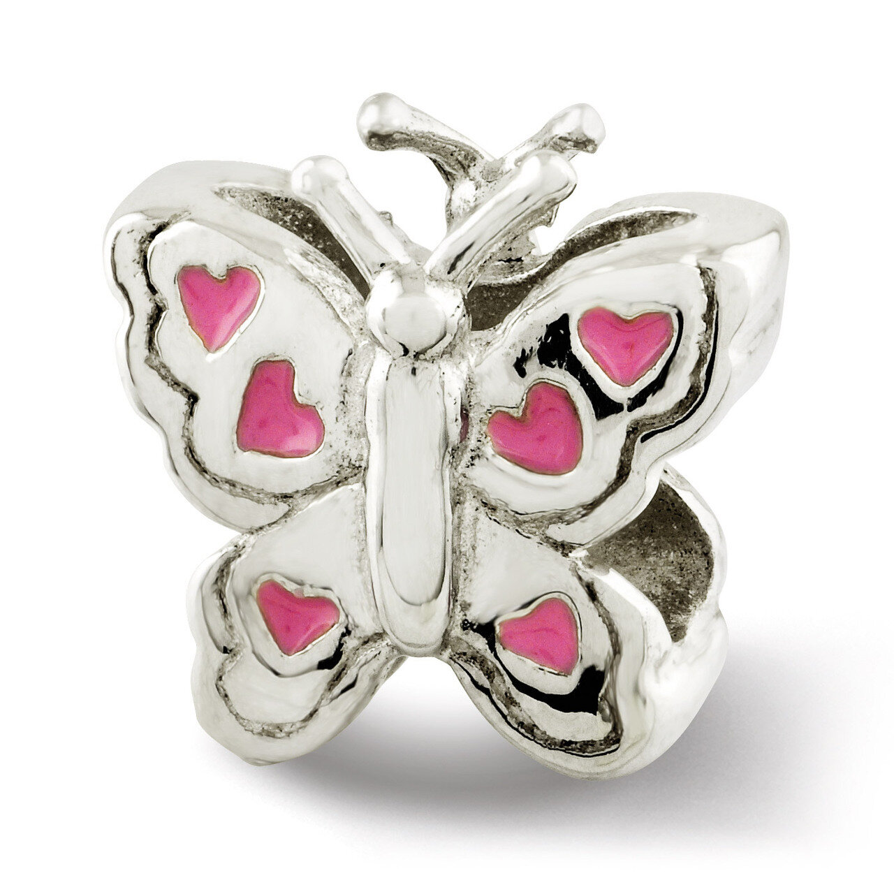 Enameled Butterfly Bead - Sterling Silver QRS2661, MPN: QRS2661, 883957531045