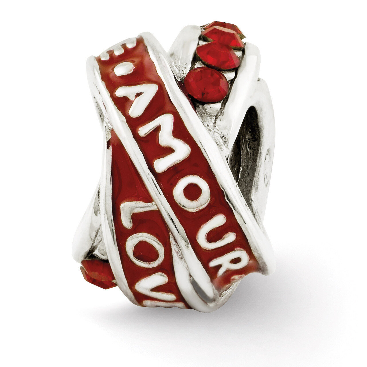 Love Amour Red Swarovski Elements Bead - Sterling Silver QRS2683, MPN: QRS2683, 883957440897