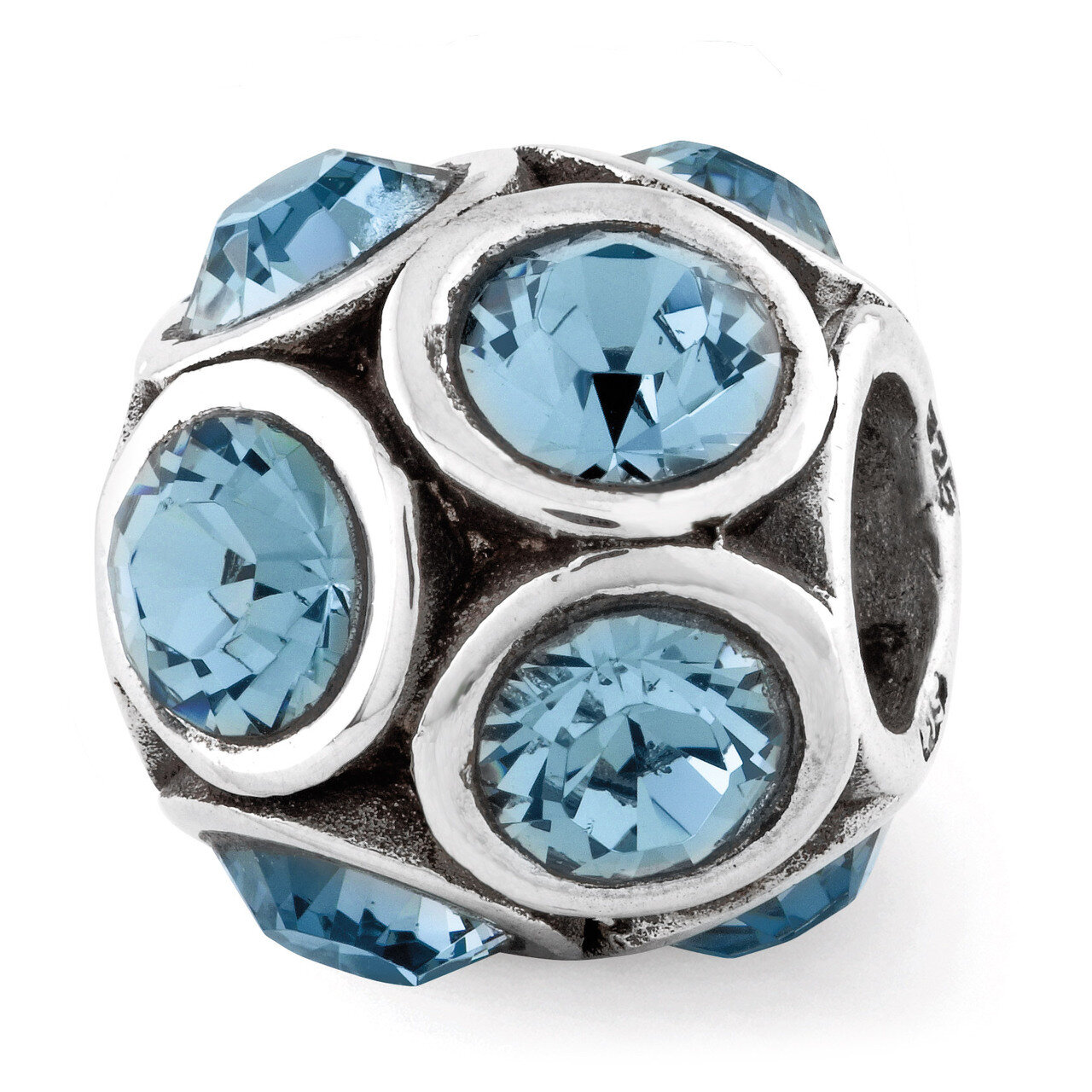 December Swarovski Elements Bead - Sterling Silver QRS2687DEC, MPN: QRS2687DEC, 886774992495
