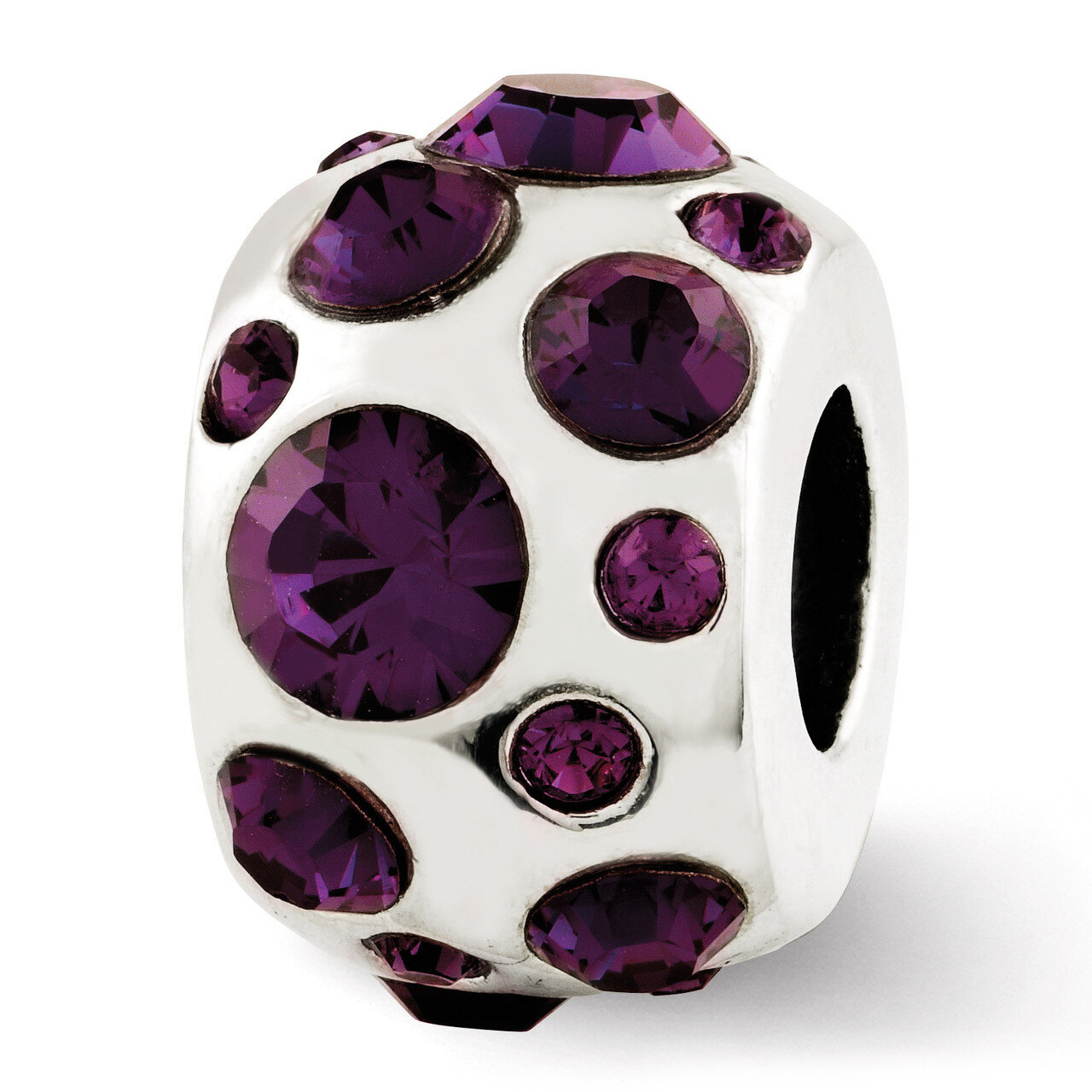 February Swarovski Elements Bead - Sterling Silver QRS2688FEB, MPN: QRS2688FEB, 883957465999