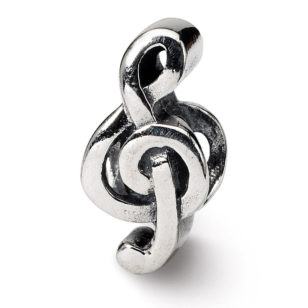 Treble Clef Bead - Sterling Silver QRS286, MPN: QRS286, 883957722238