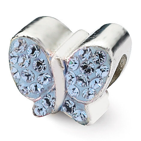 Blue Swarovski Butterfly Bead - Sterling Silver QRS2879, MPN: QRS2879, 883957492148