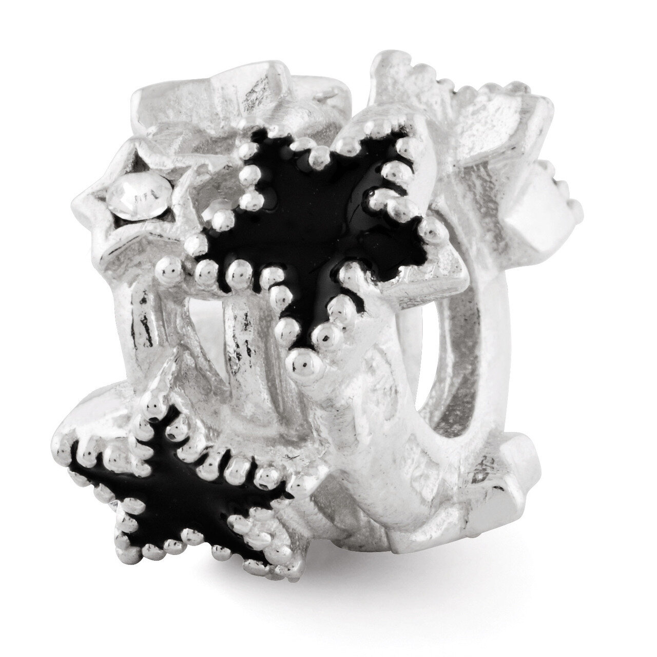 Swarovski Elements Enameled Stars Bead - Sterling Silver QRS2895, MPN: QRS2895, 883957498423