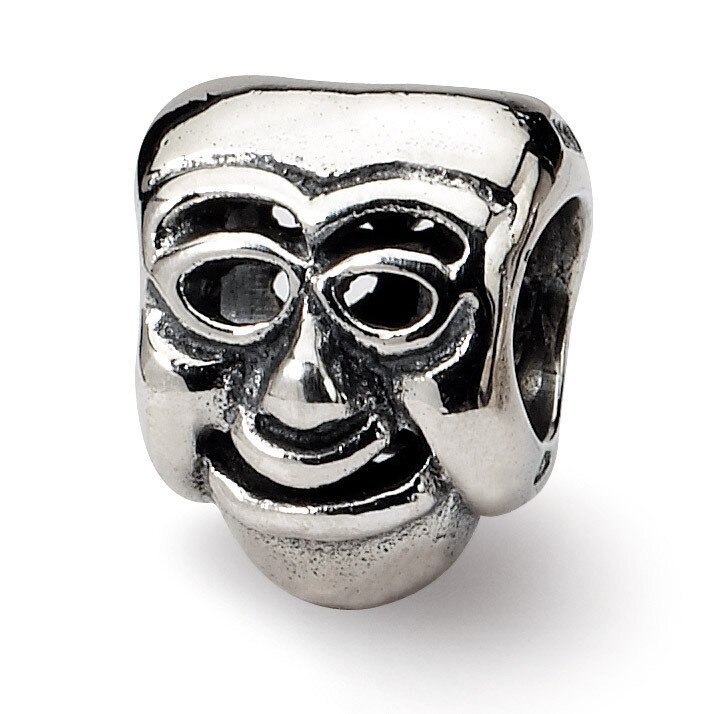 Comedy Mask Bead - Sterling Silver QRS293