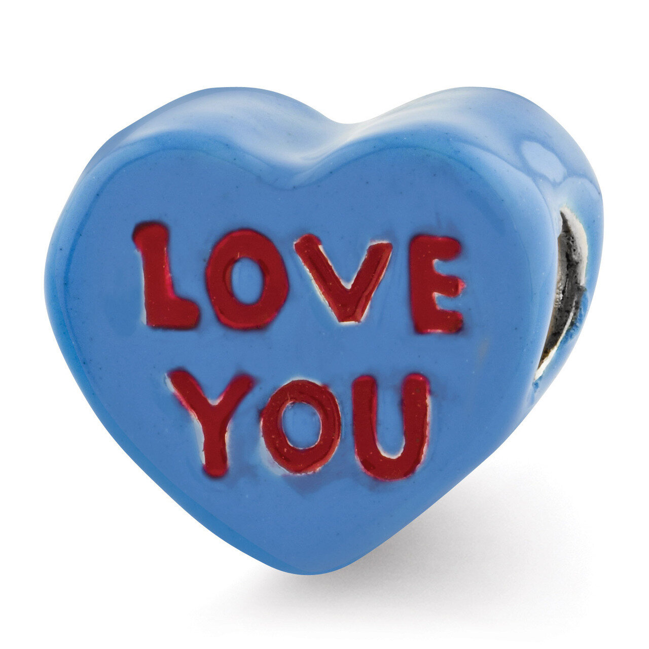 Love You Enameled Heart Bead - Sterling Silver QRS2932, MPN: QRS2932, 883957466675