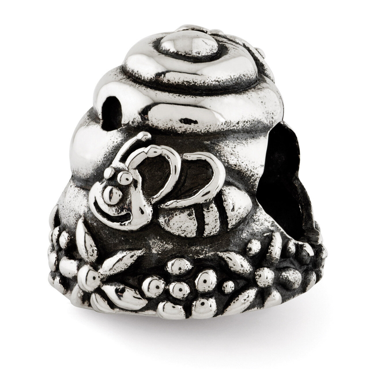 Beehive Bead - Sterling Silver QRS2980
