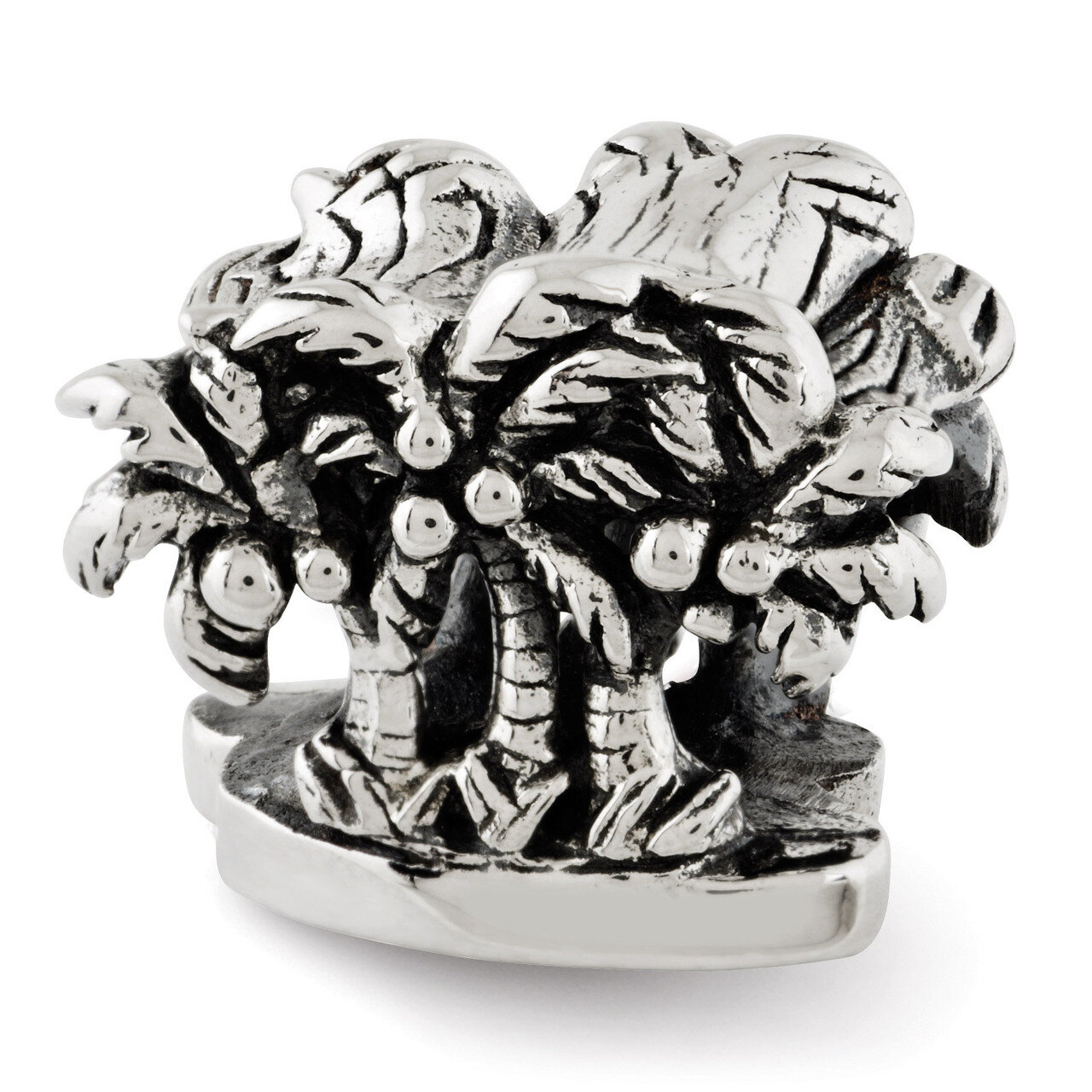 Palm Trees Bead - Sterling Silver QRS2986, MPN: QRS2986, 886774991931