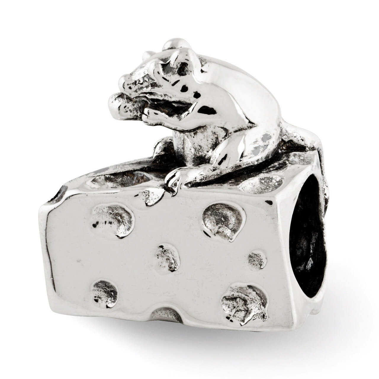 Mouse on Cheese Bead - Sterling Silver QRS2996, MPN: QRS2996, 883957367514