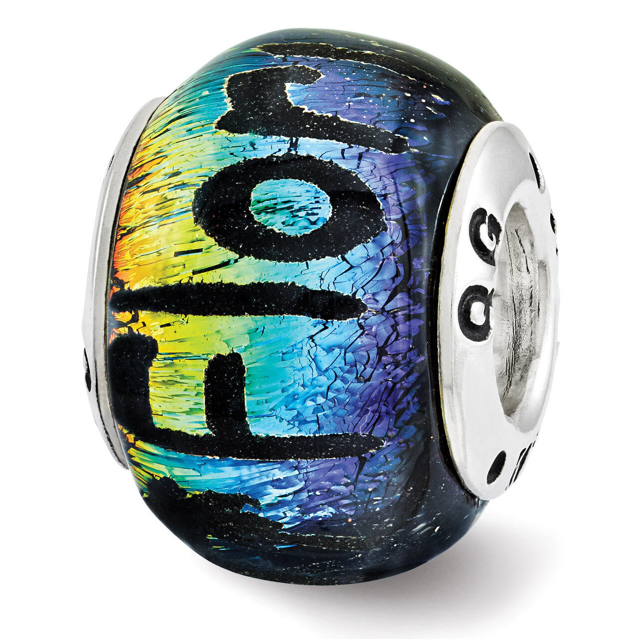 Florida Dichroic Glass Bead - Sterling Silver QRS3127, MPN: QRS3127, 886774967806