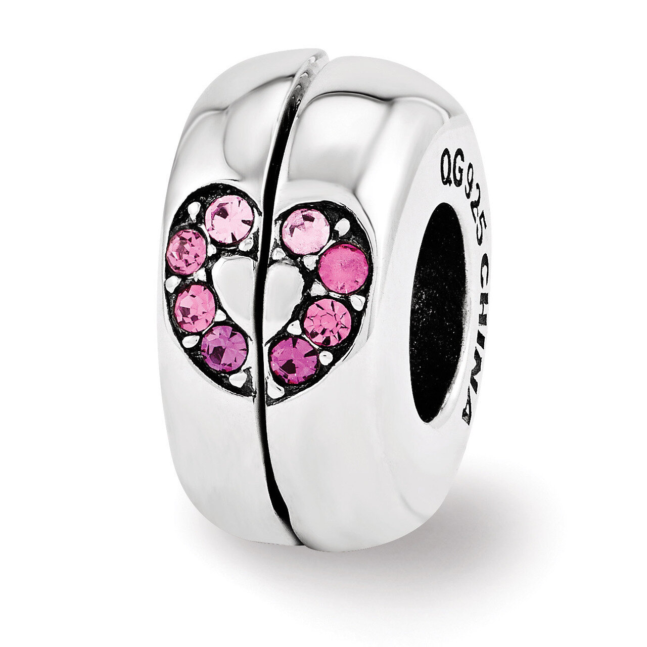 Swarovski Elements Heart Magnetic Bead - Sterling Silver QRS3349, MPN: QRS3349, 886774963839