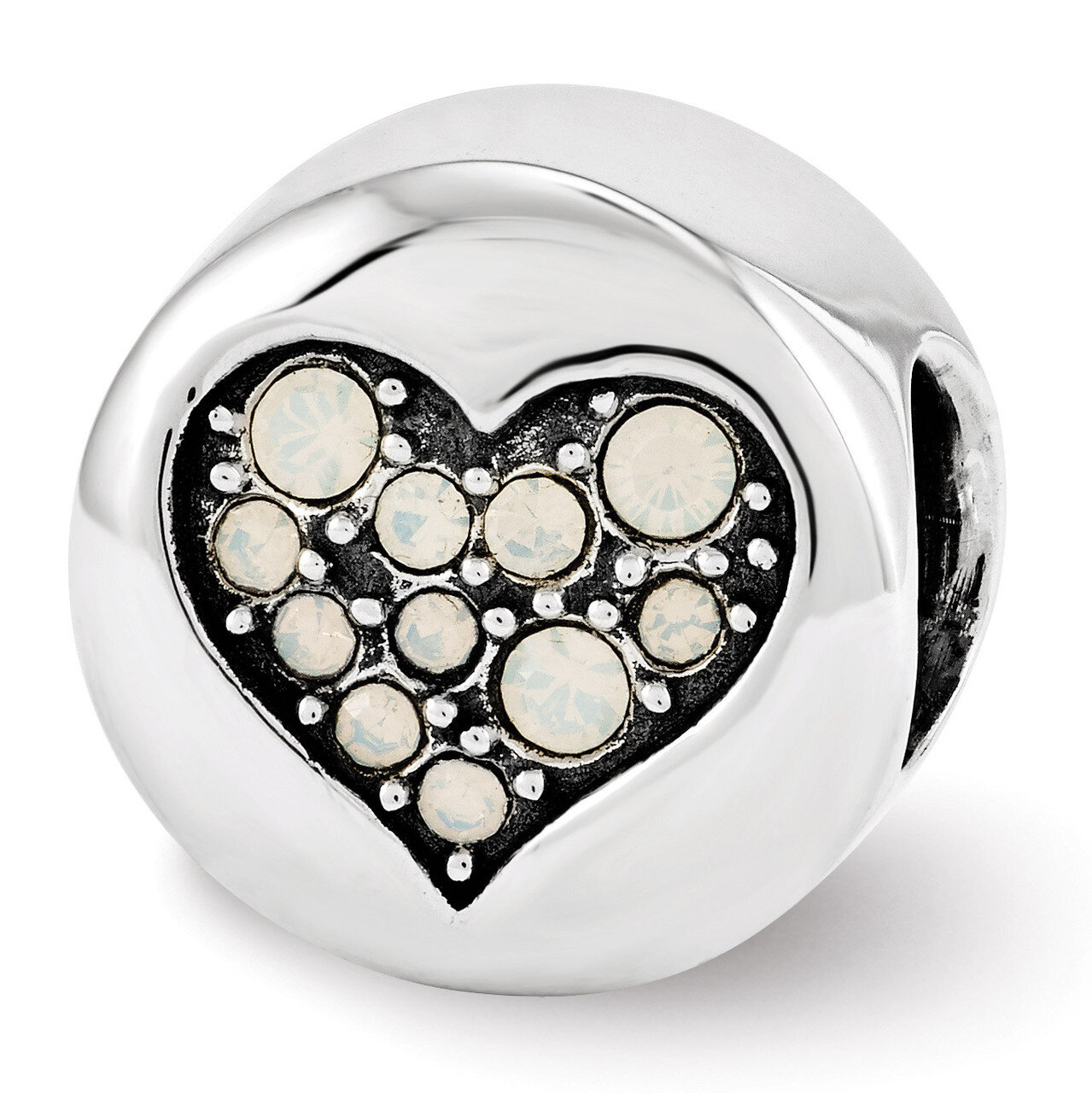 Swarovski Elements June-Clarity Bead - Sterling Silver QRS3389