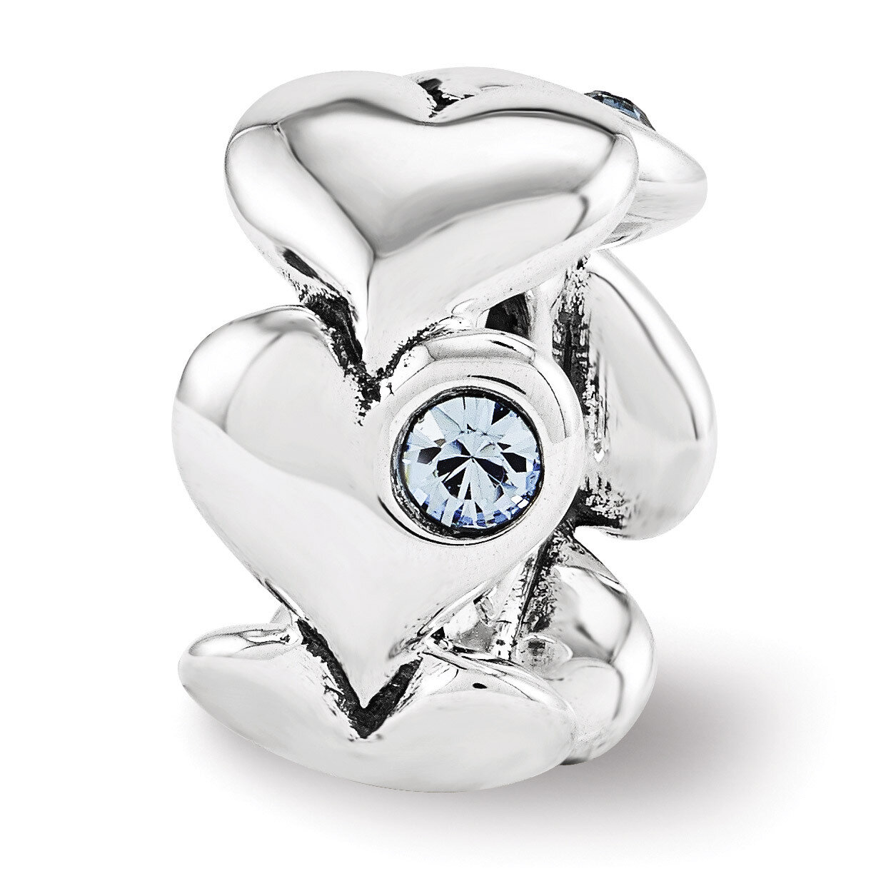 Swarovski Elements Endless Hearts Bead - Sterling Silver QRS3401, MPN: QRS3401, 886774963761