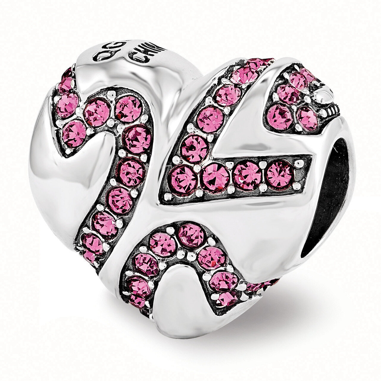 Swarovski Hearts on Heart Bead - Sterling Silver QRS3426, MPN: QRS3426, 886774578712