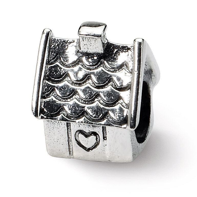 House Bead - Sterling Silver QRS343