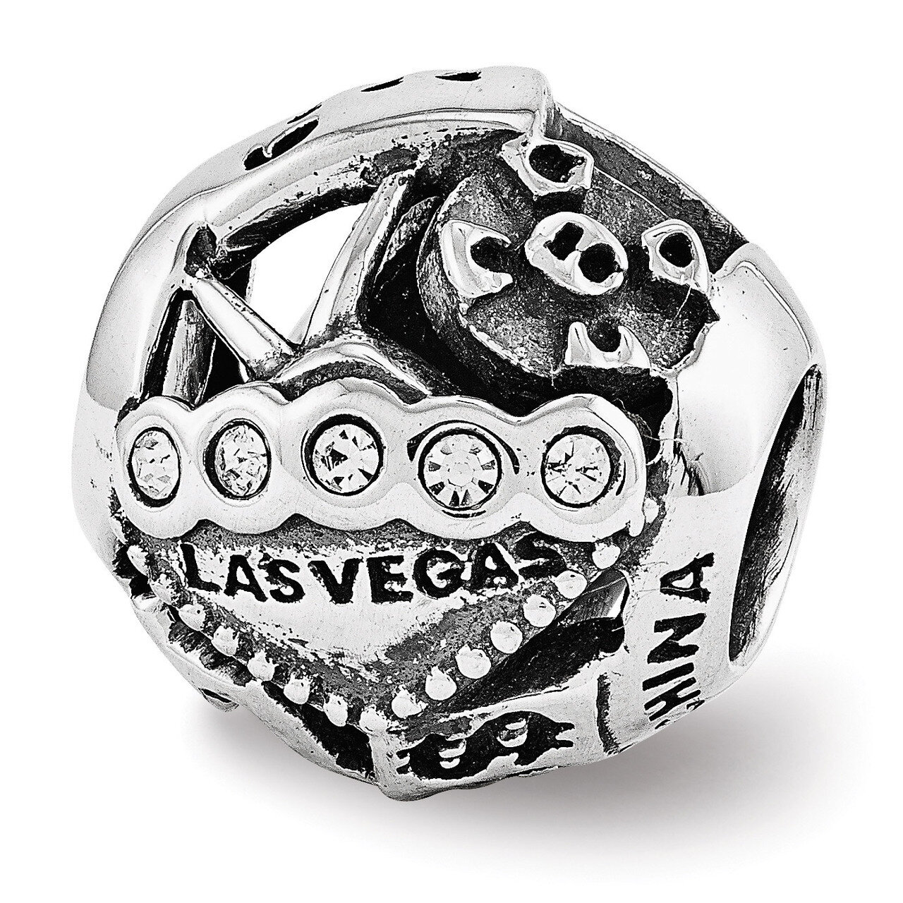 Swarovski Las Vegas Collage Bead - Sterling Silver QRS3430