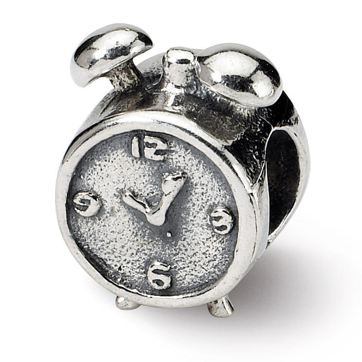Alarm Clock Bead - Sterling Silver QRS345