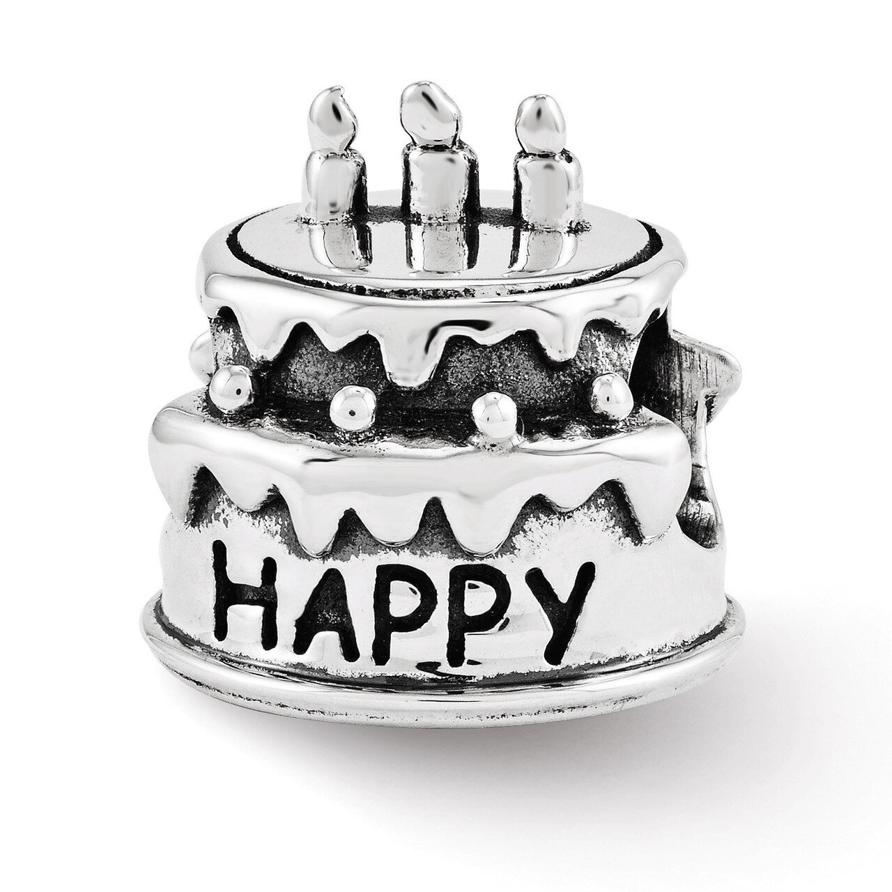 Birthday Cake Bead - Sterling Silver QRS3460, MPN: QRS3460, 886774964331