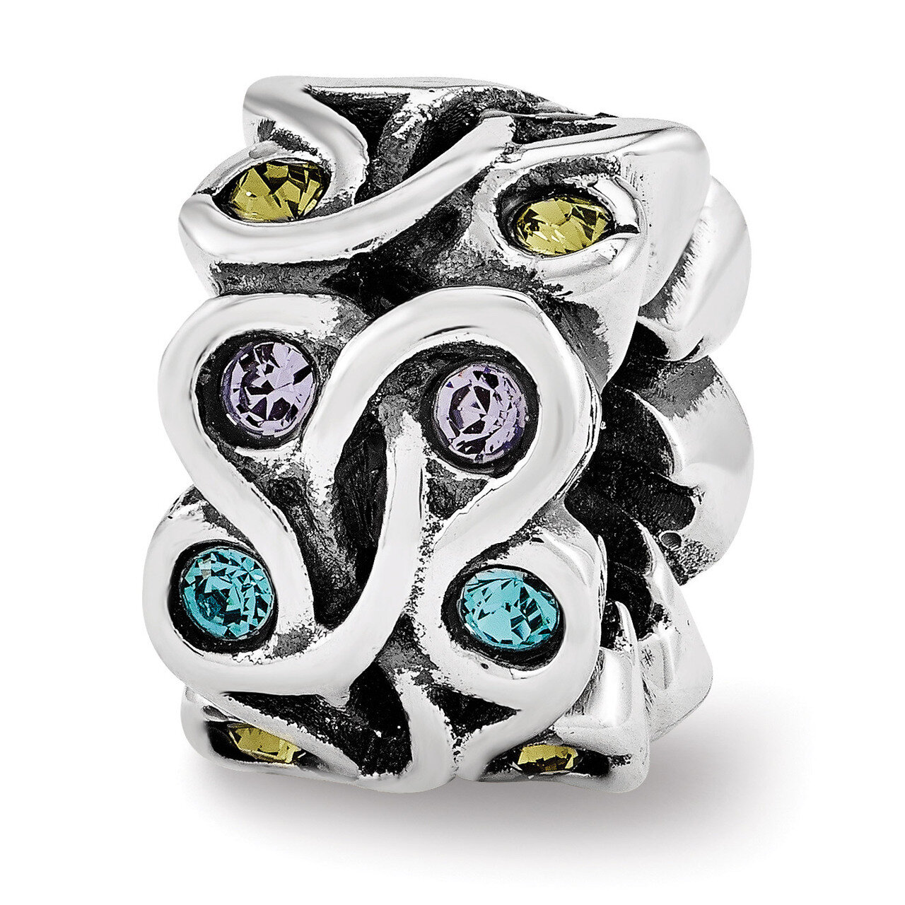 Mandala Spacer Bead - Sterling Silver QRS3473, MPN: QRS3473, 886774963600