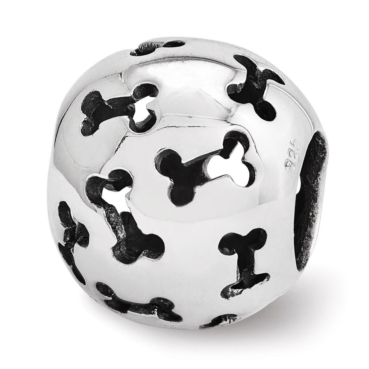 Dog Bone Bead - Sterling Silver QRS3500, MPN: QRS3500, 886774964768