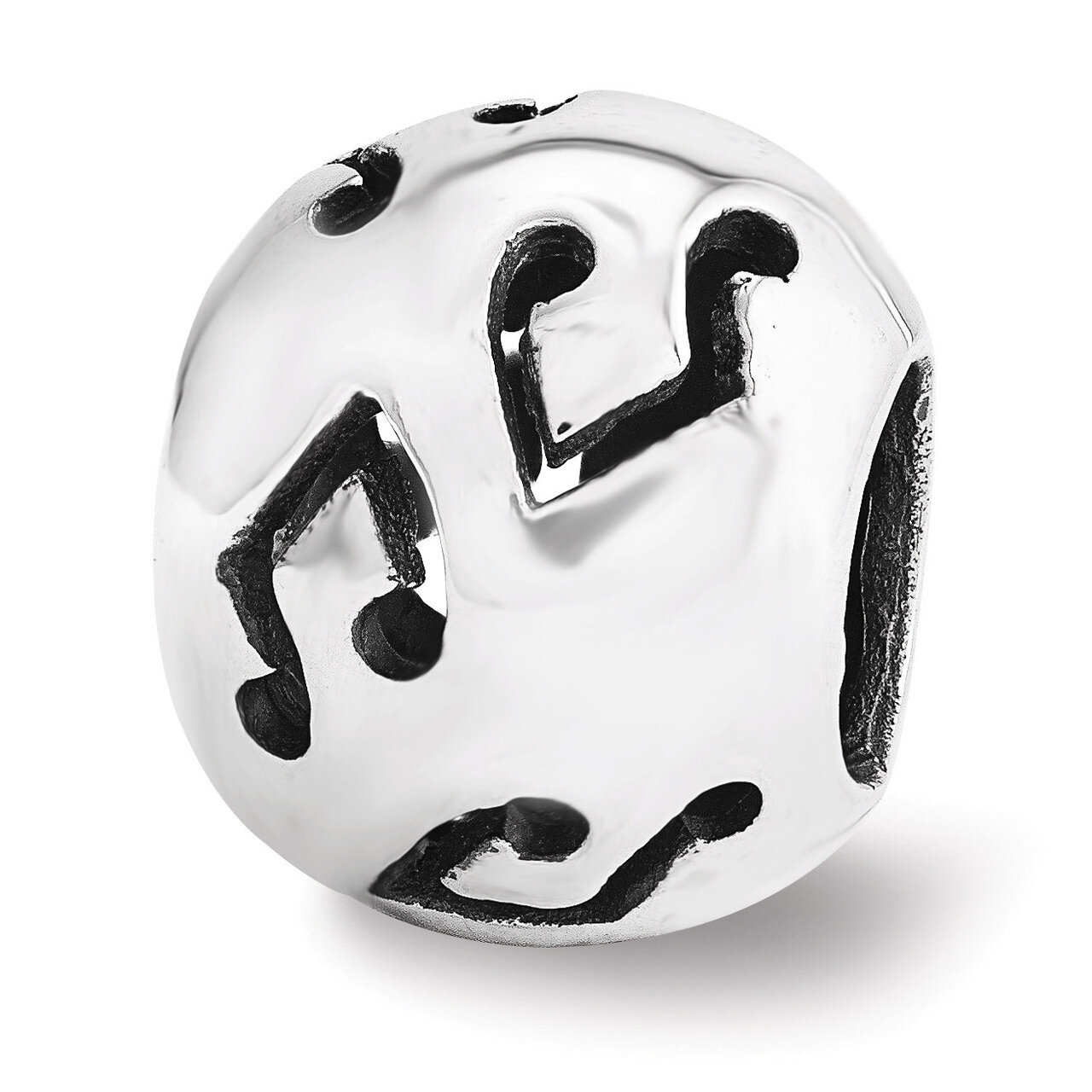 Music Note Bead - Sterling Silver QRS3505