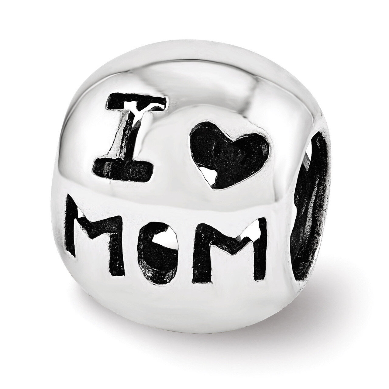 I Heart Mom Bead - Sterling Silver QRS3508, MPN: QRS3508, 191101195808