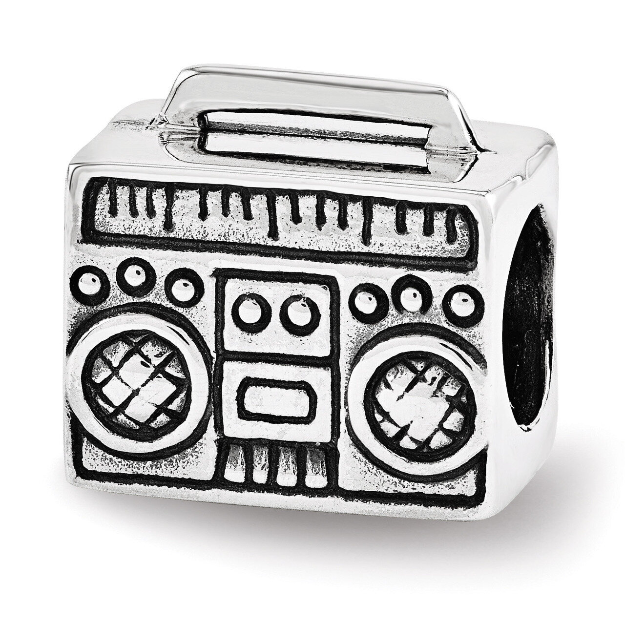 Boombox Bead - Sterling Silver QRS3515