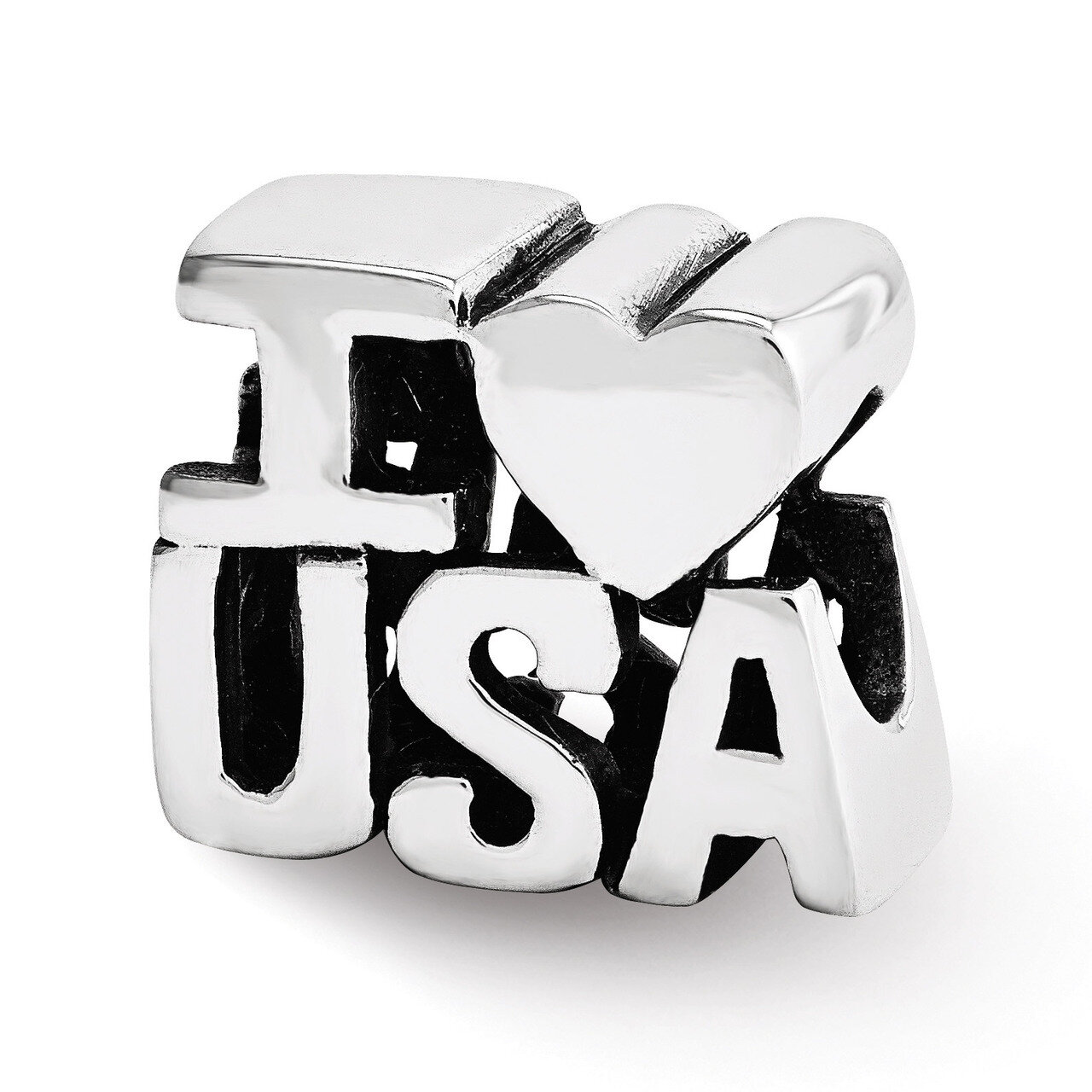 I HEART USA Bead - Sterling Silver QRS3525, MPN: QRS3525, 886774964652