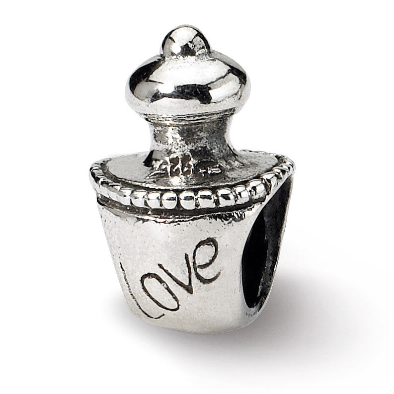 Love Perfume Bottle Bead - Sterling Silver QRS353