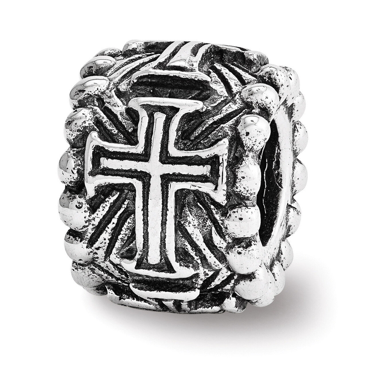 Cross Spacer Bead - Sterling Silver QRS3541