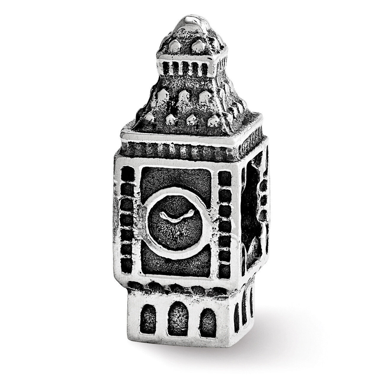 Big Ben Clock Bead - Sterling Silver QRS3552