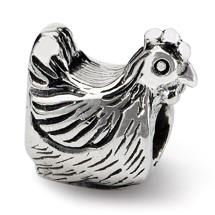 Chicken Bead - Sterling Silver QRS381
