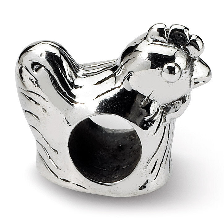 Chicken Bead - Sterling Silver QRS382