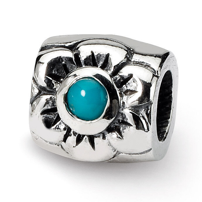 Turquoise Synthetic Diamond Bead - Sterling Silver QRS414, MPN: QRS414, 883957723396