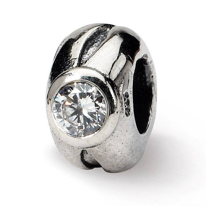 Synthetic Diamond Bead - Sterling Silver QRS431, MPN: QRS431, 883957723280