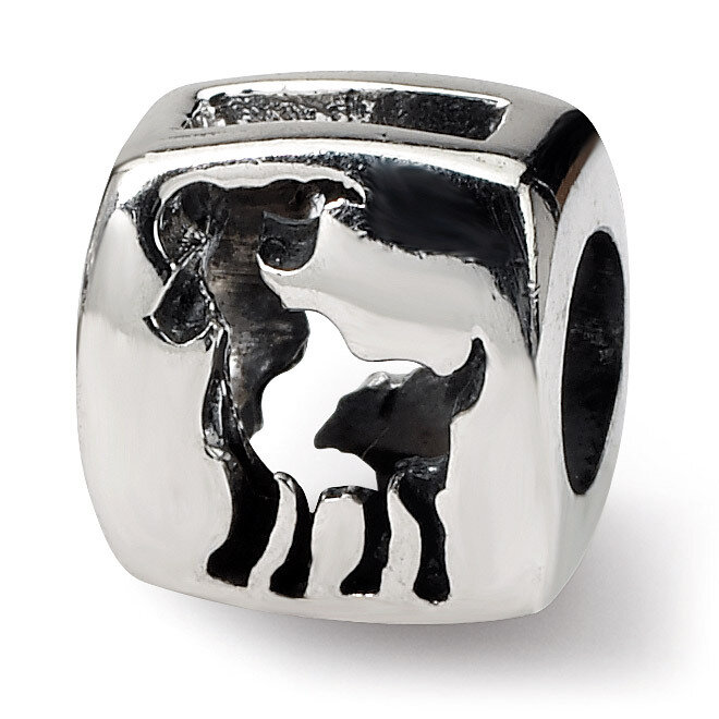 Aries Zodiac Antiqued Bead - Sterling Silver QRS456, MPN: QRS456, 883957723631