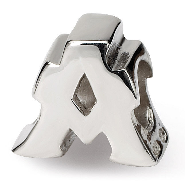 Letter A Bead - Sterling Silver QRS468A, MPN: QRS468A, 883957720777