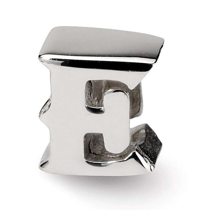 Letter E Bead - Sterling Silver QRS468E, MPN: QRS468E, 883957720814