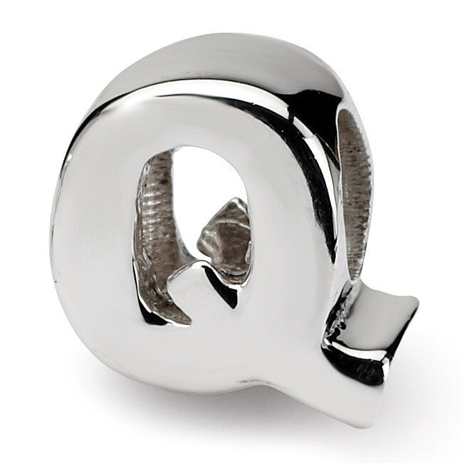 Letter Q Bead - Sterling Silver QRS468Q, MPN: QRS468Q, 883957720937