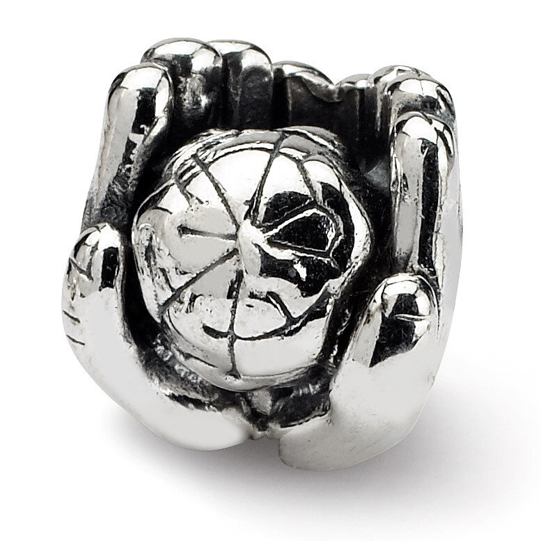 World in Hands Bead - Sterling Silver QRS471