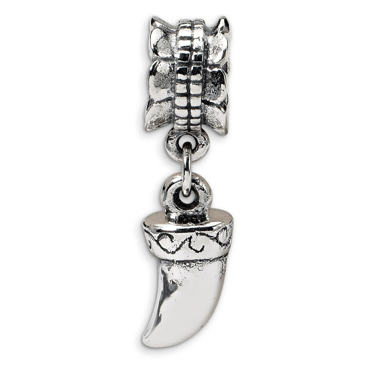 Tiger Claw Dangle Bead - Sterling Silver QRS492, MPN: QRS492, 883957723969