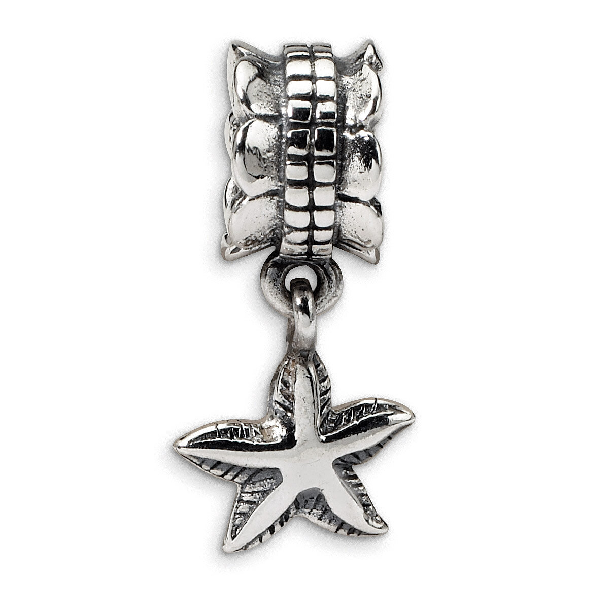 Starfish Dangle Bead - Sterling Silver QRS495