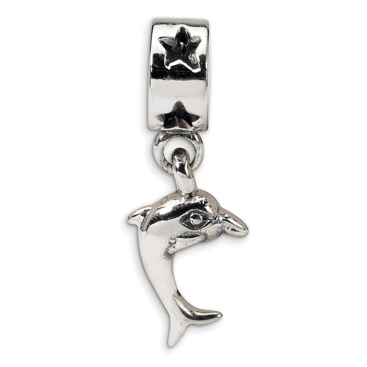 Dolphin Dangle Bead - Sterling Silver QRS496, MPN: QRS496, 883957724003