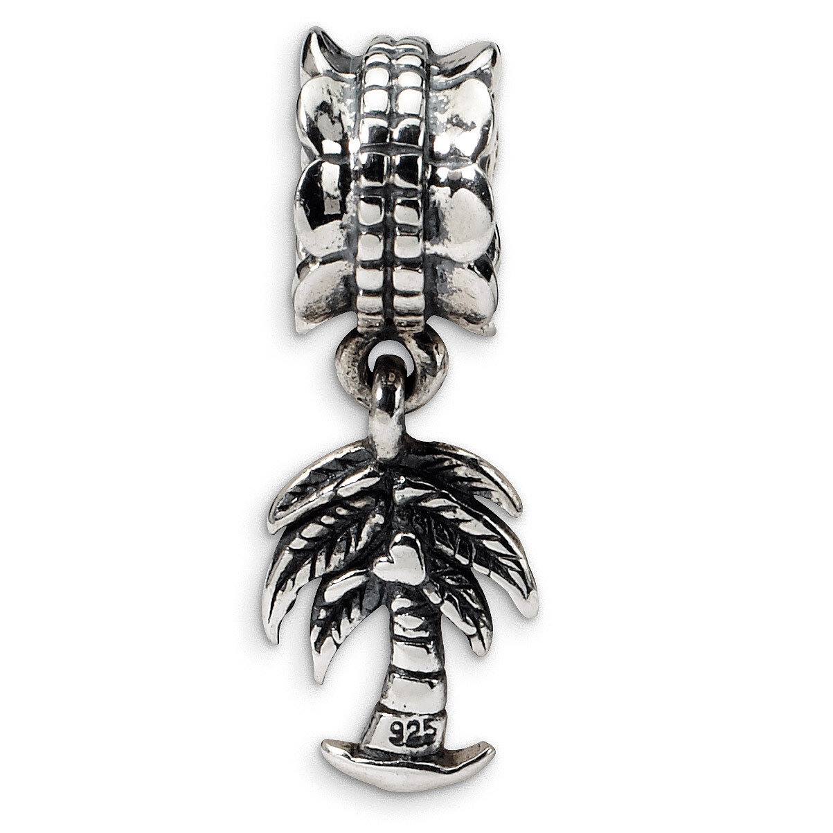 Palm Tree Dangle Bead - Sterling Silver QRS498, MPN: QRS498, 883957724027