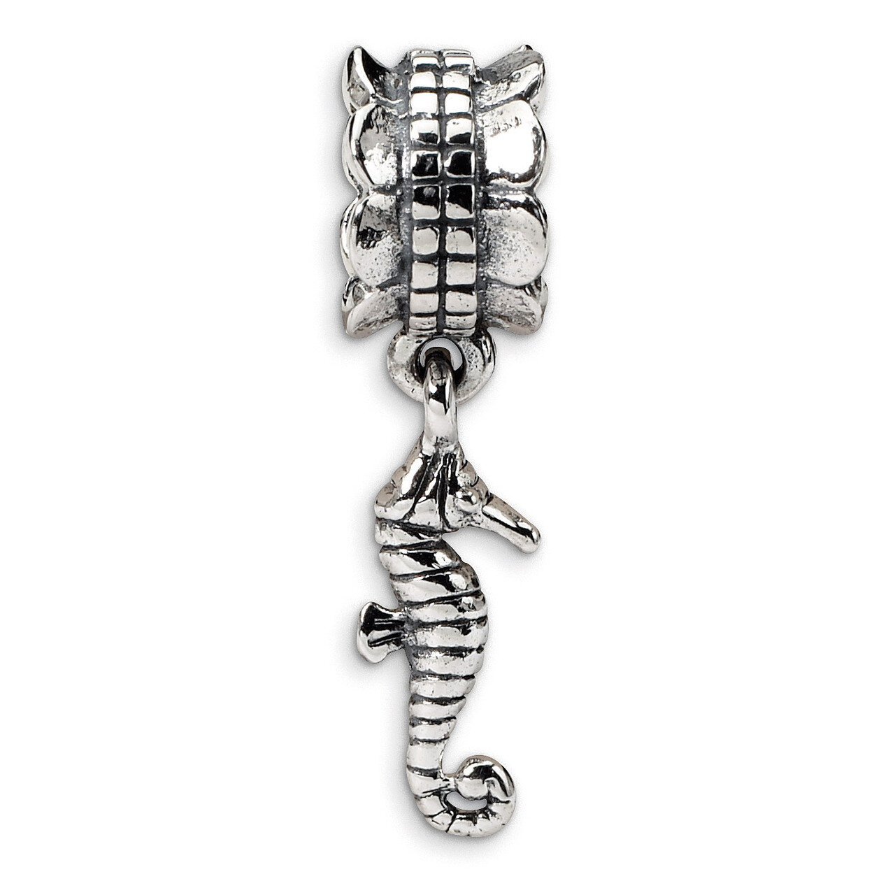 Sea Horse Dangle Bead - Sterling Silver QRS499, MPN: QRS499, 883957724034