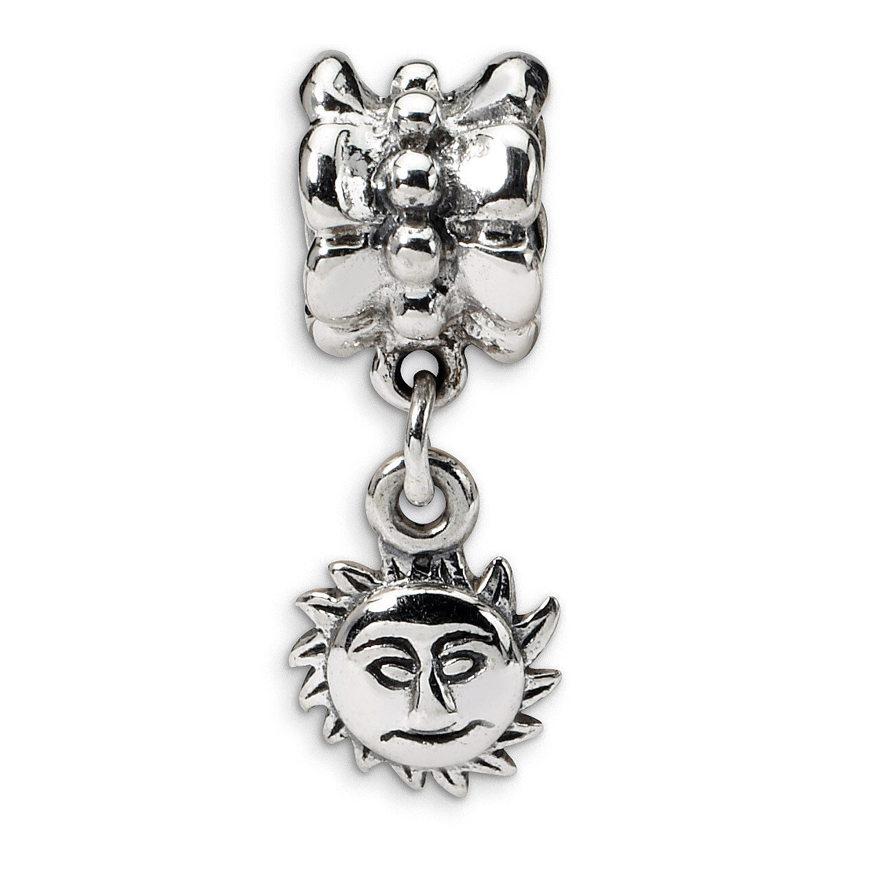 Sun Dangle Bead - Sterling Silver QRS510
