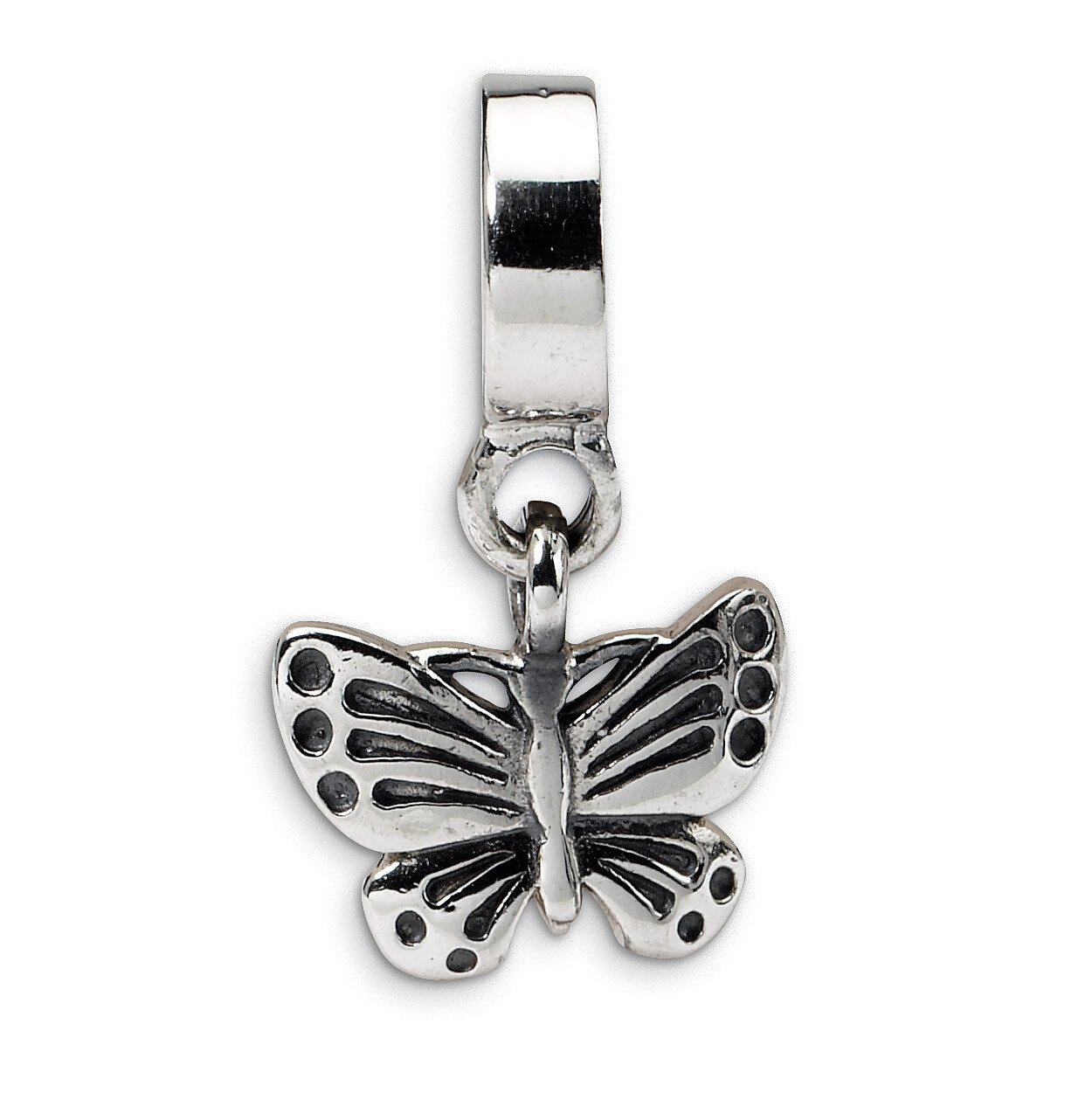 Butterfly Dangle Bead - Sterling Silver QRS512, MPN: QRS512, 883957724232
