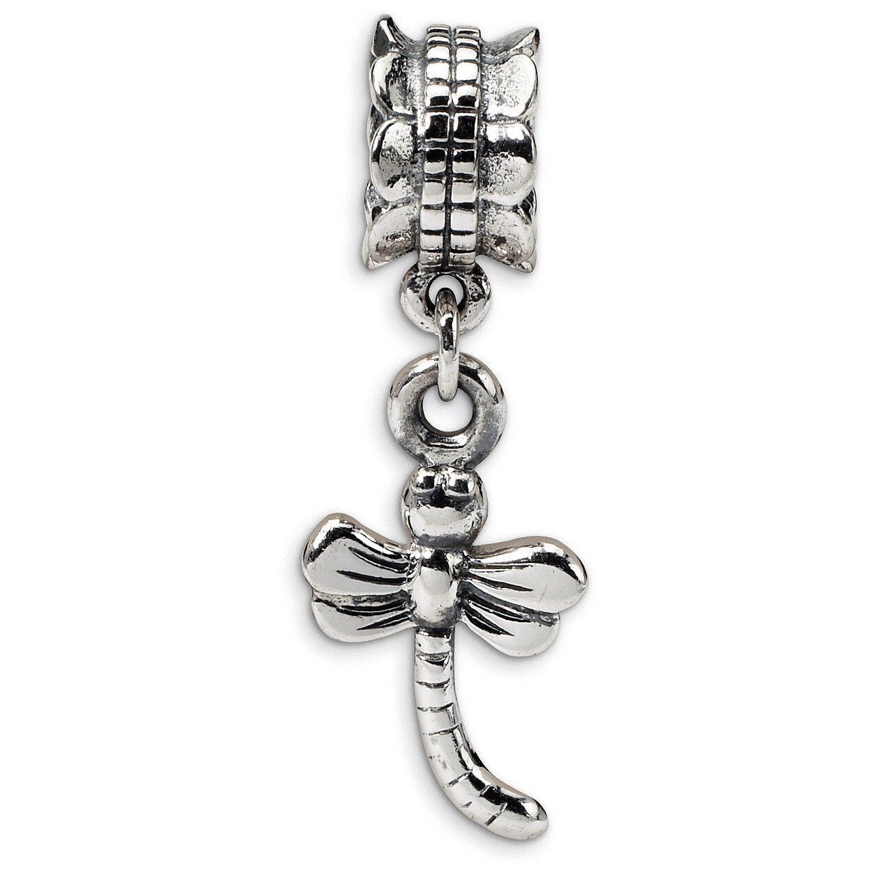 Dragonfly Dangle Bead - Sterling Silver QRS515