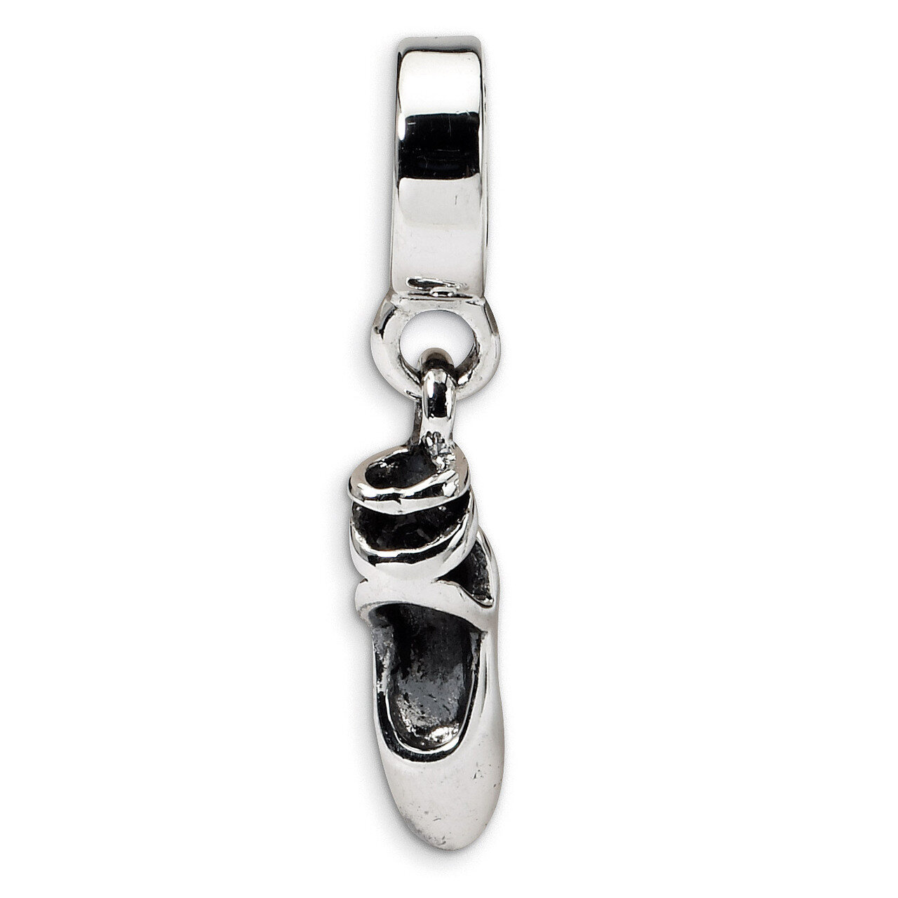 Ballet Slipper Dangle Bead - Sterling Silver QRS516, MPN: QRS516, 883957724270