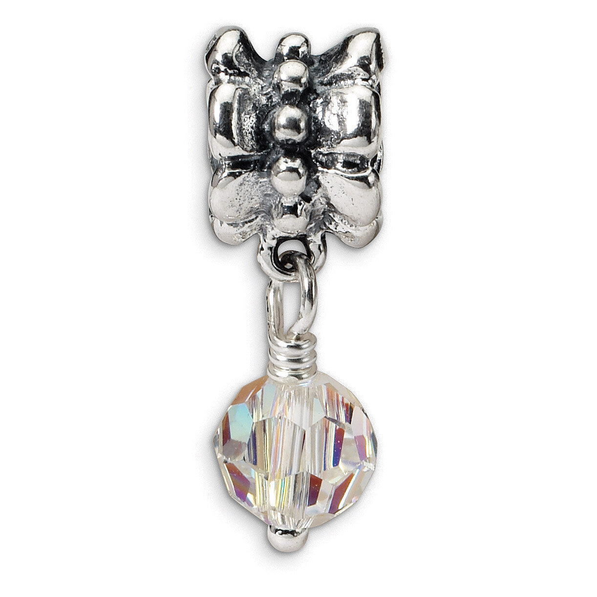 Clear Dangle Bead - Sterling Silver QRS541, MPN: QRS541, 883957724522