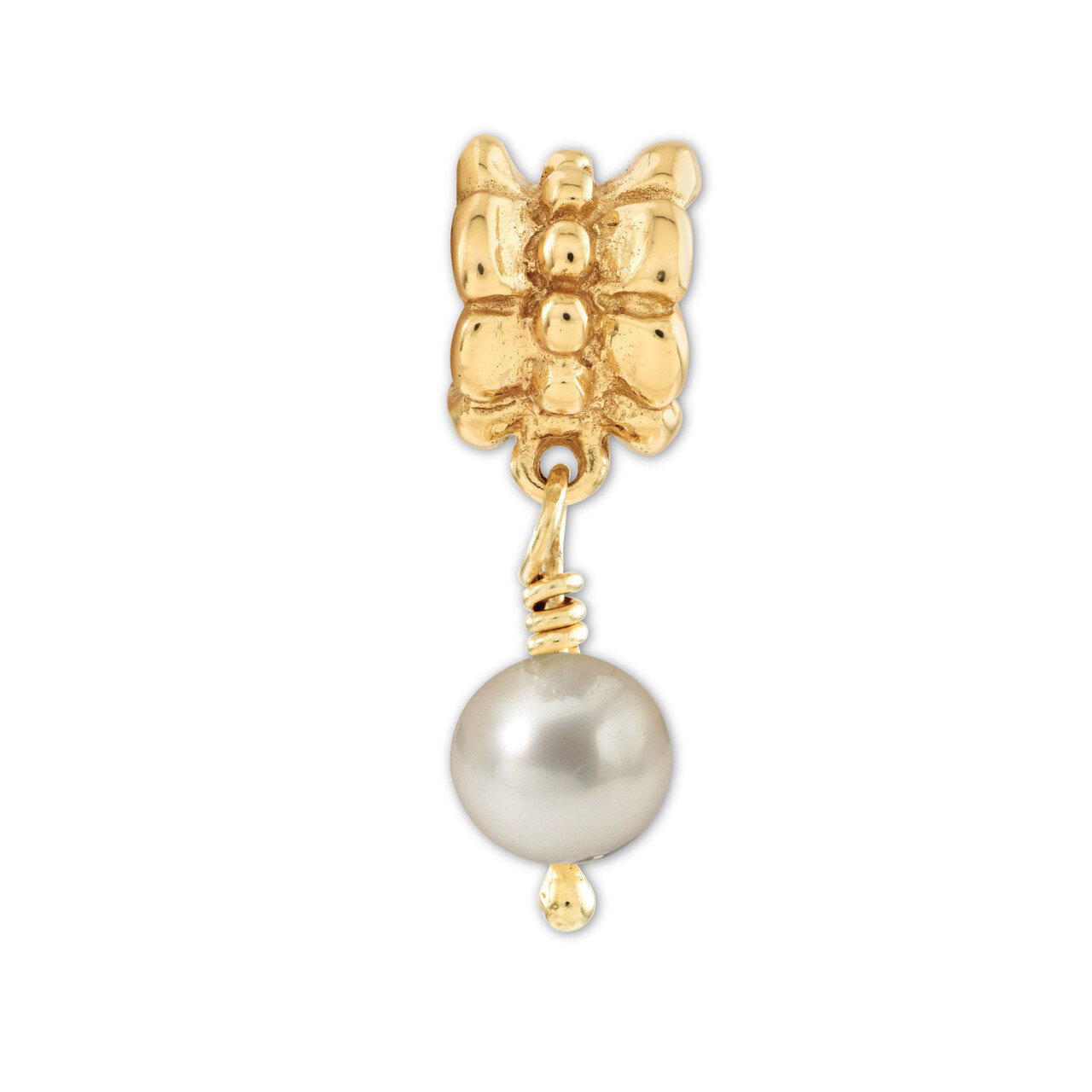 GP Fresh Water Cultured Pearl Dangle Bead - Sterling Silver QRS542GP